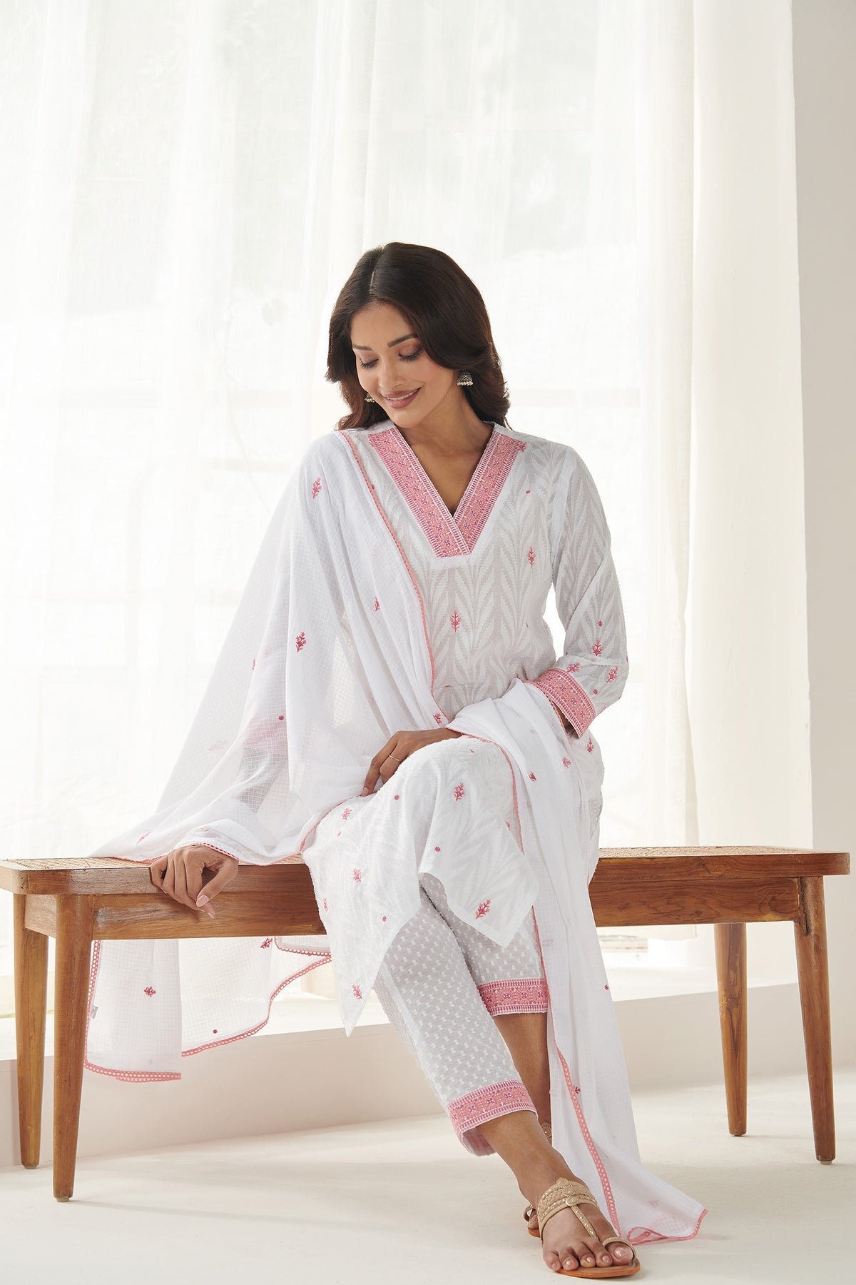 Mehraab Mahira White Kurta
