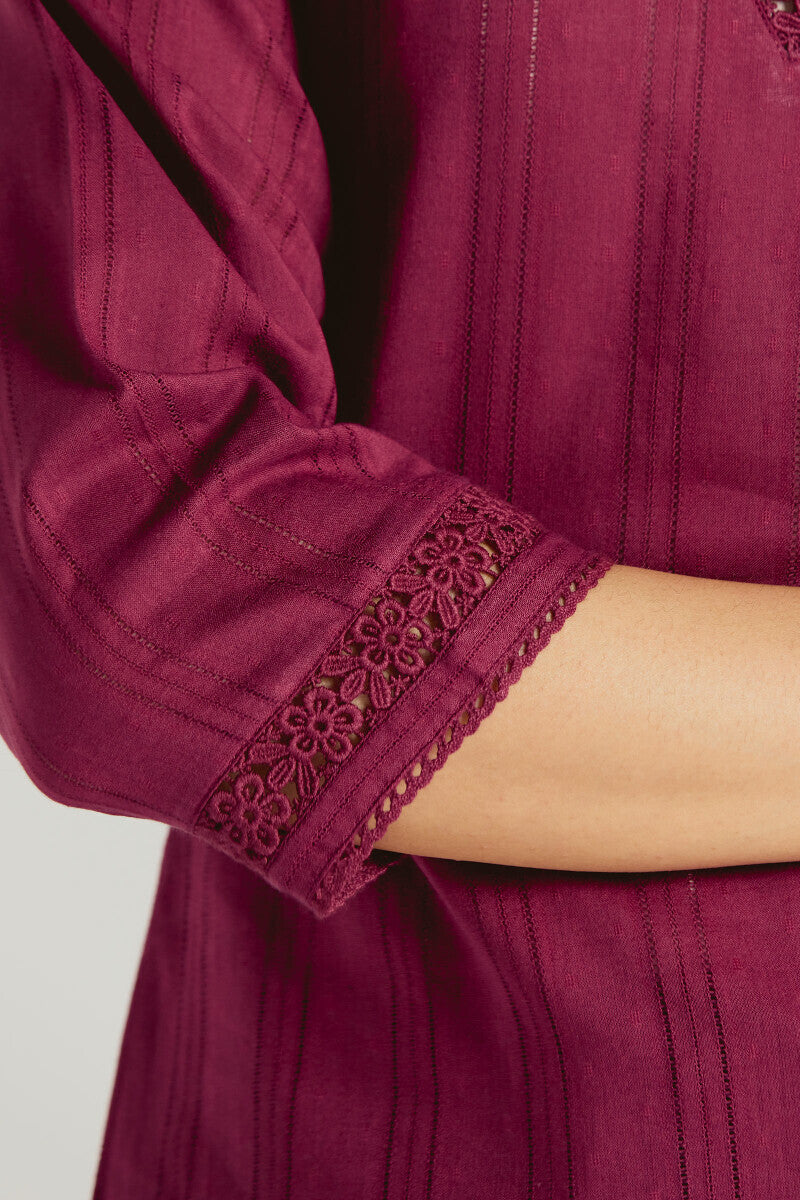 Roza Sehr Rose Pink Kurta