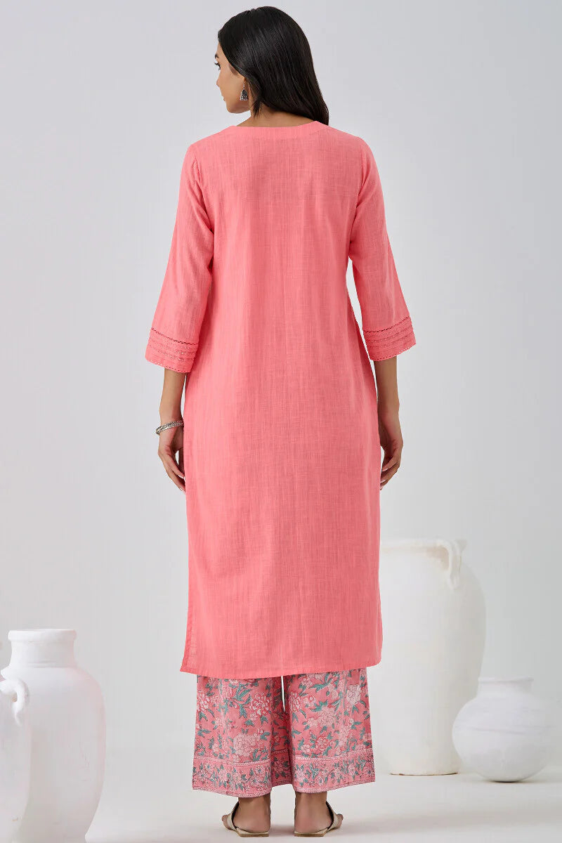 Surplus: Roza Seerat Candy Pink Kurta