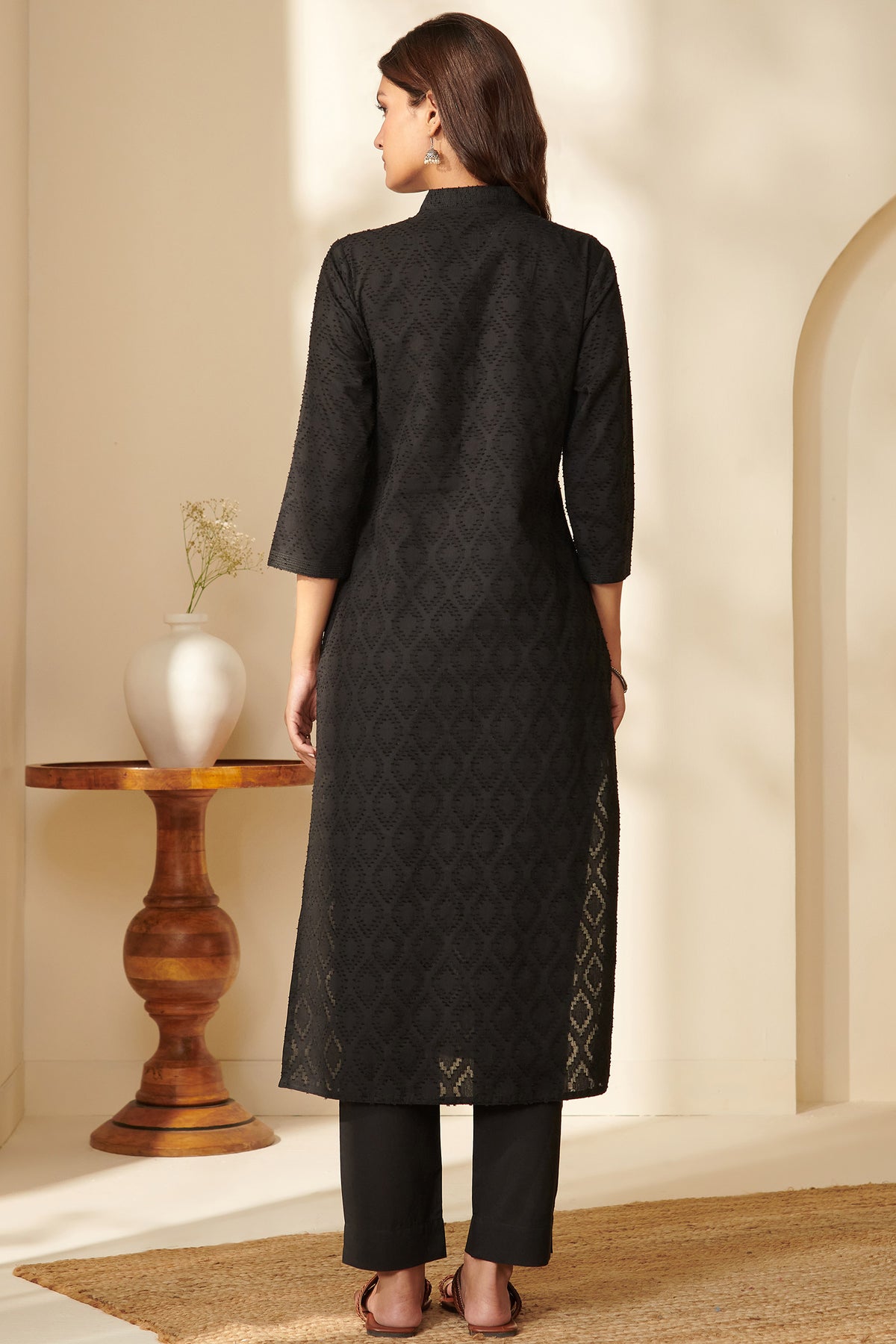 Roza Alya Black Kurta