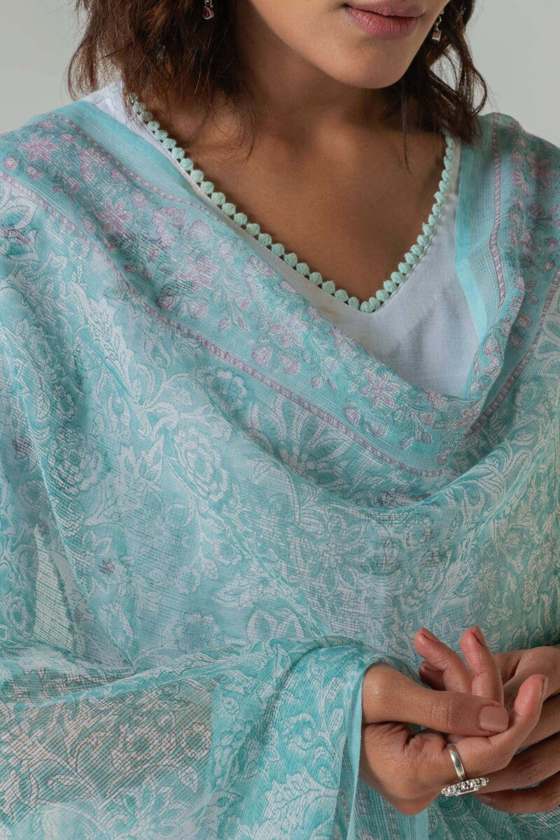 Nazm Sahira Block Printed Kota Dupatta
