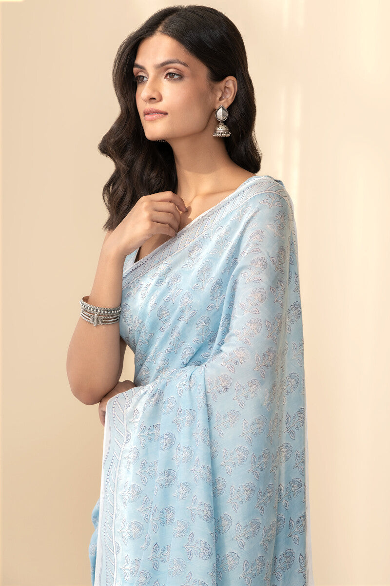 Shirin Suhana Sanganeri Cotton Silk Saree