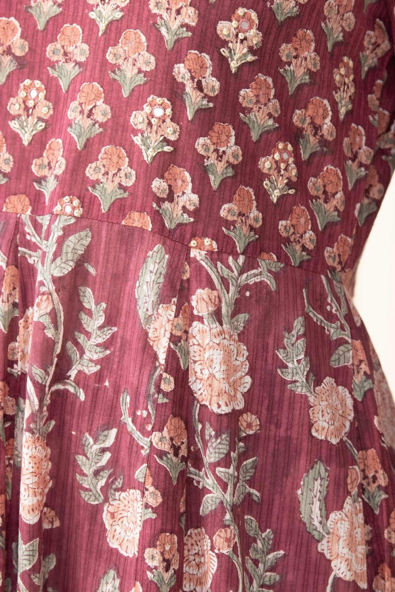 Nasrine Nahida Sanganeri Cotton Dobby Kurta