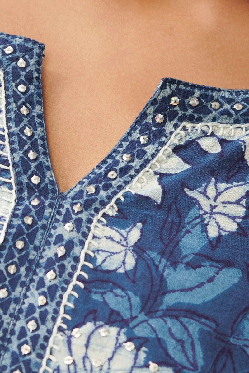 Nurtaj Rehmat Indigo Kurta