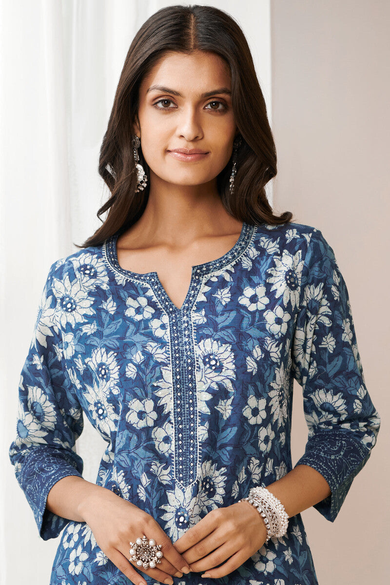 Nurtaj Rehmat Indigo Kurta