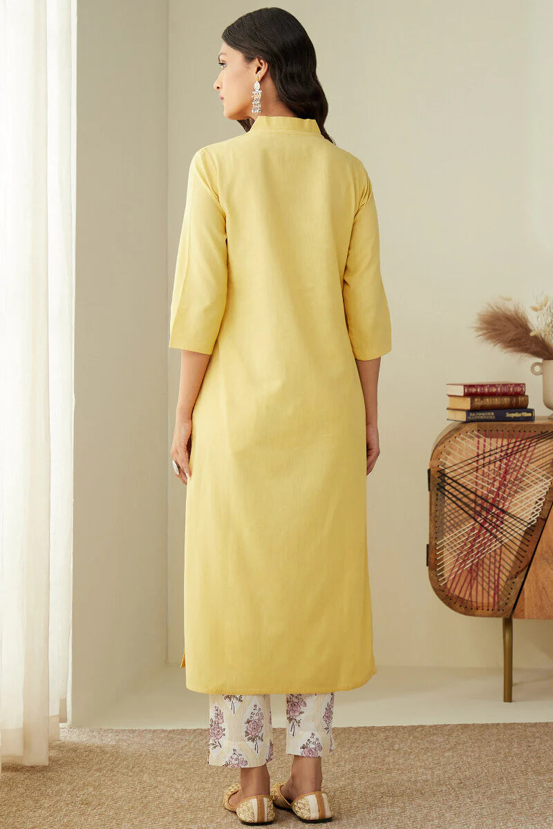 Roza Seher Yellow Kurta