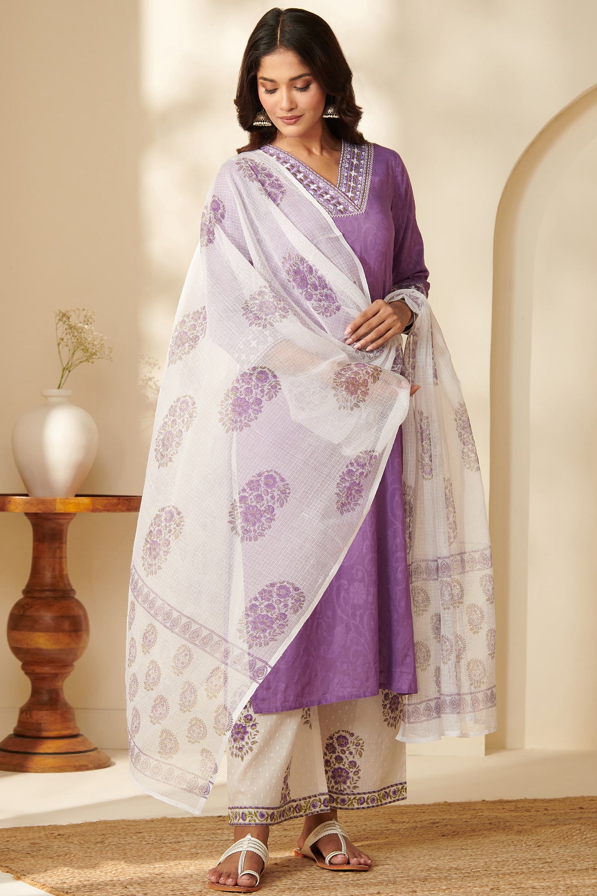 Mehraab Shaheena Purple Kurta