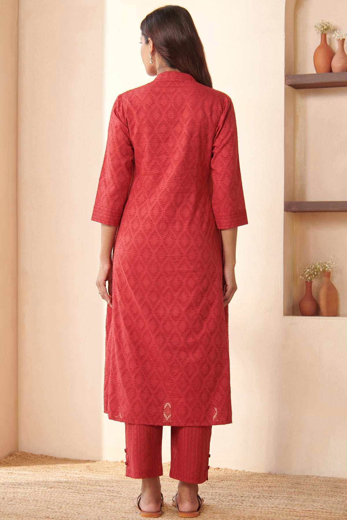 Roza Chaand Anar Red Kurta