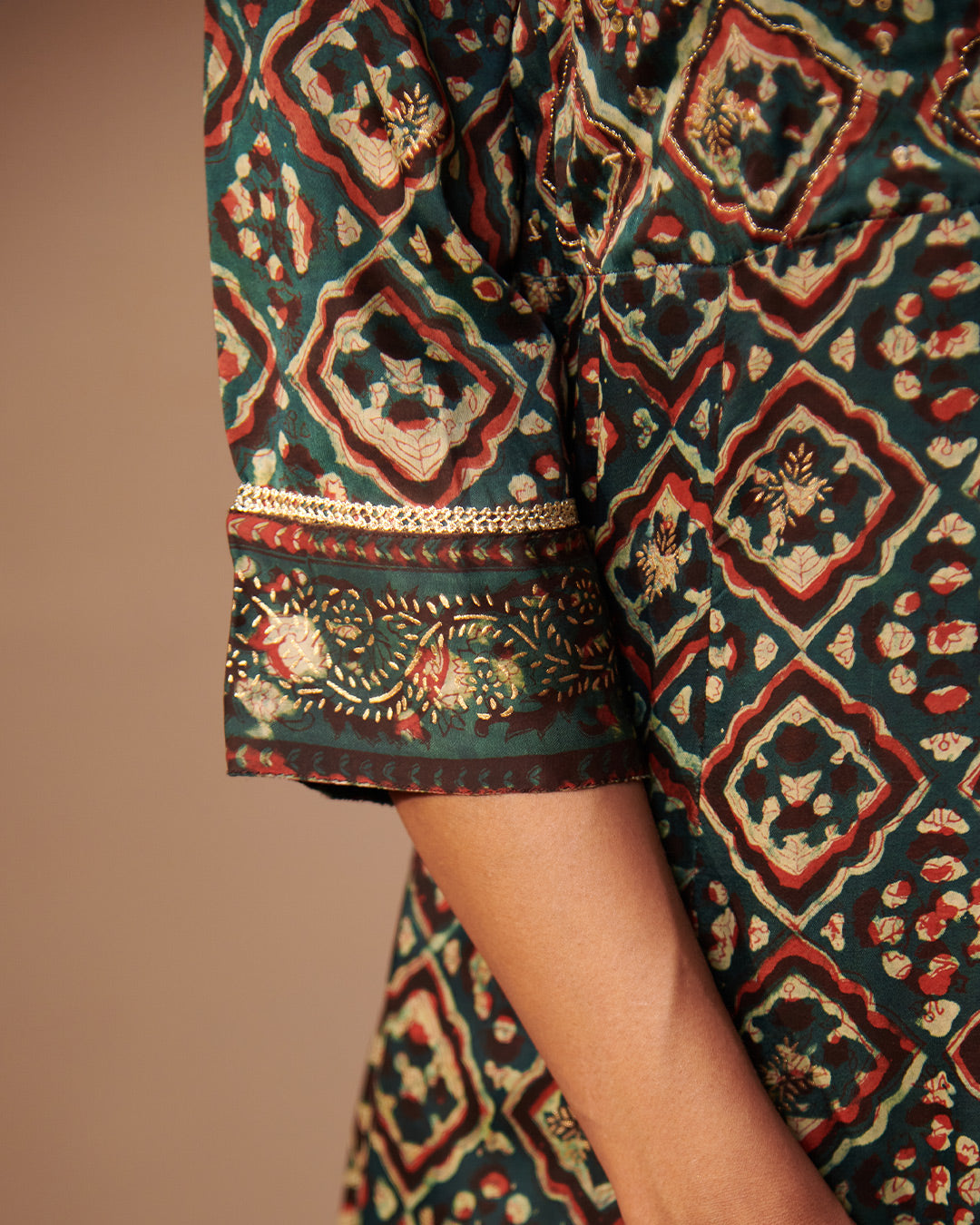 Roshanara Inara Bagru Dabu Kurta