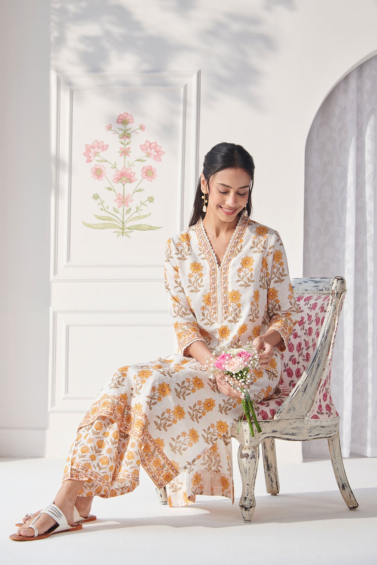 Gulbahar Parisa Sanganeri Kurta