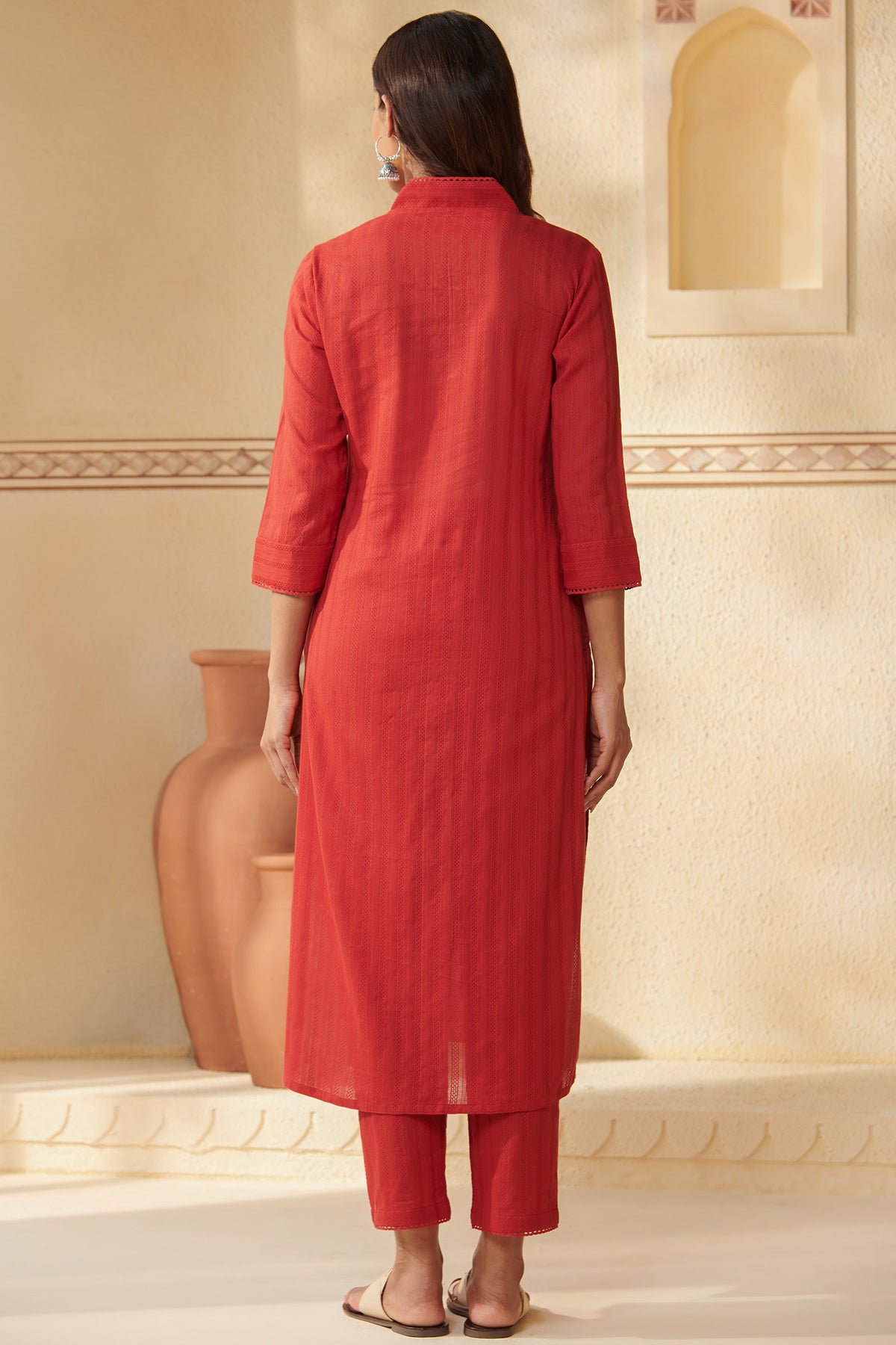 Roza Shabnam Brick Red Kurta