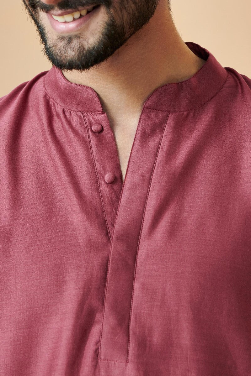 Shirin Arsh Maroon Chanderi Kurta