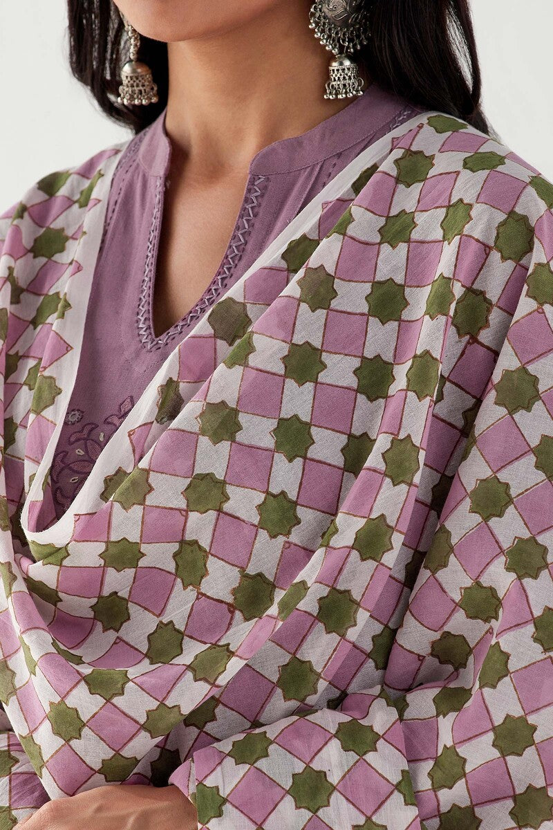 Kashida Nusrat Sanganeri Dupatta