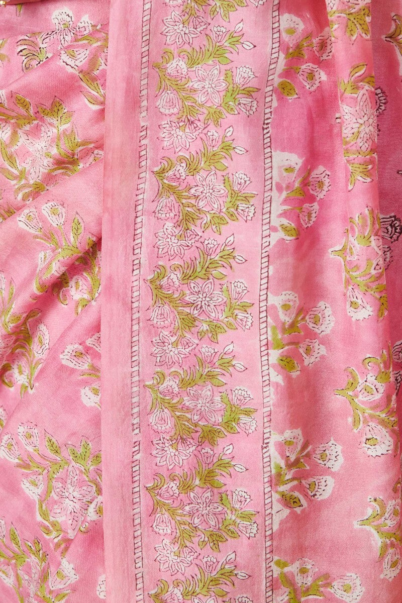 Shirin Mihira Sanganeri Cotton Silk Saree