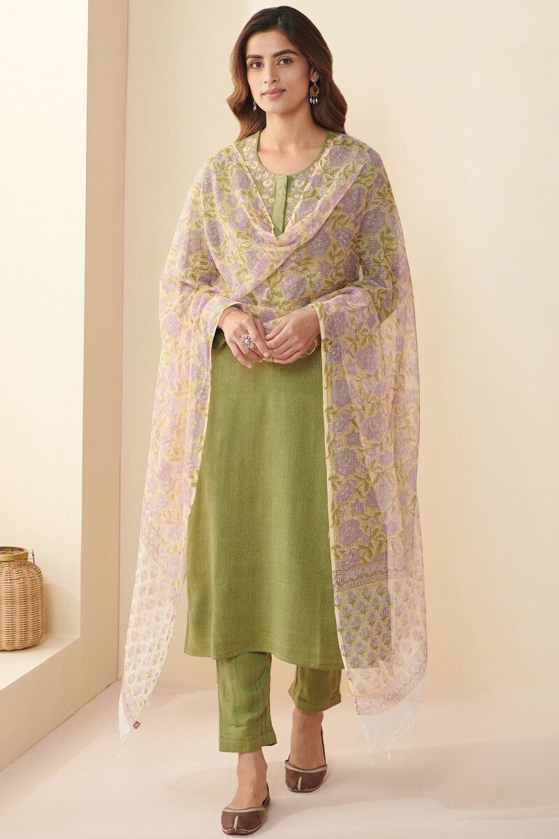 Naadirah Zarina Faux Wool Handloom Narrow Pants