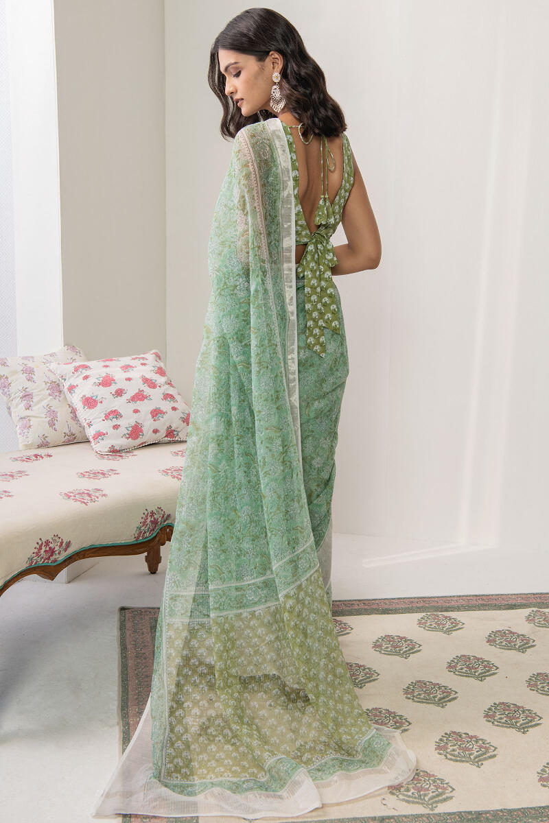 Nasrine Ruhi Kota Silk Sanganeri Saree