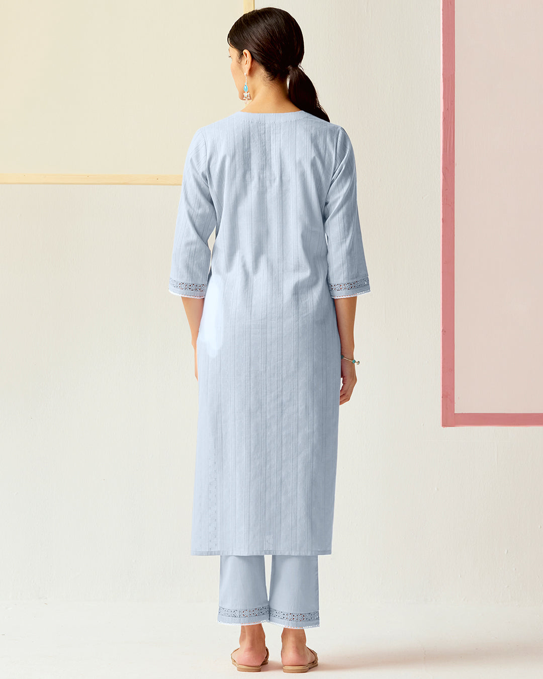Roza Naaz Sky Blue Kurta
