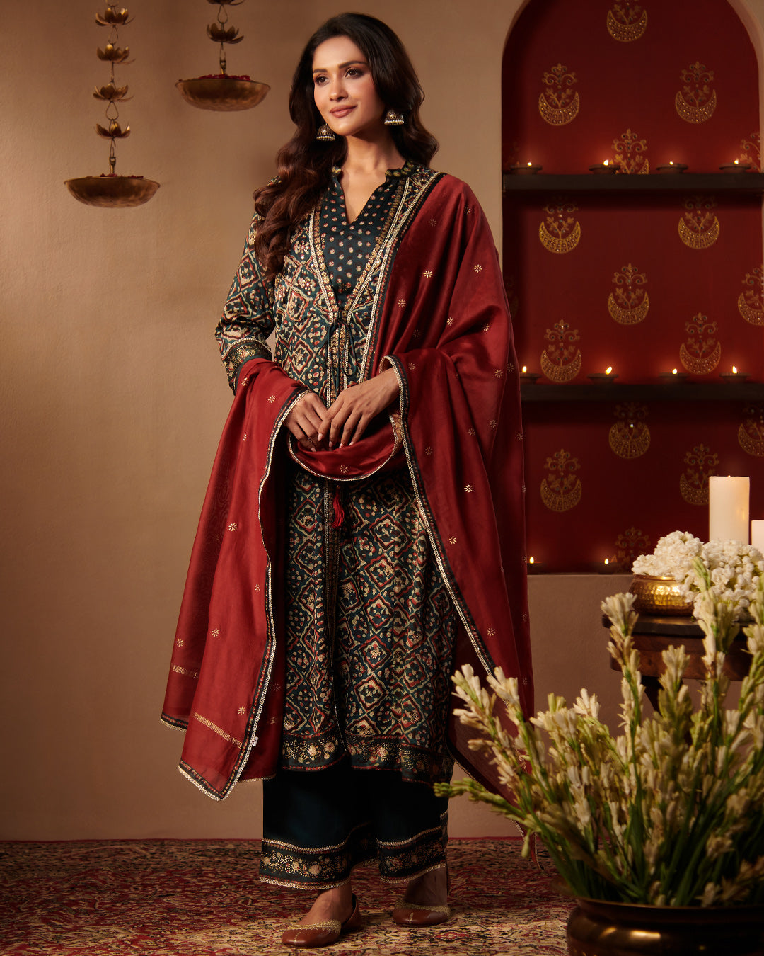 Roshanara Inara Bagru Dabu Kurta