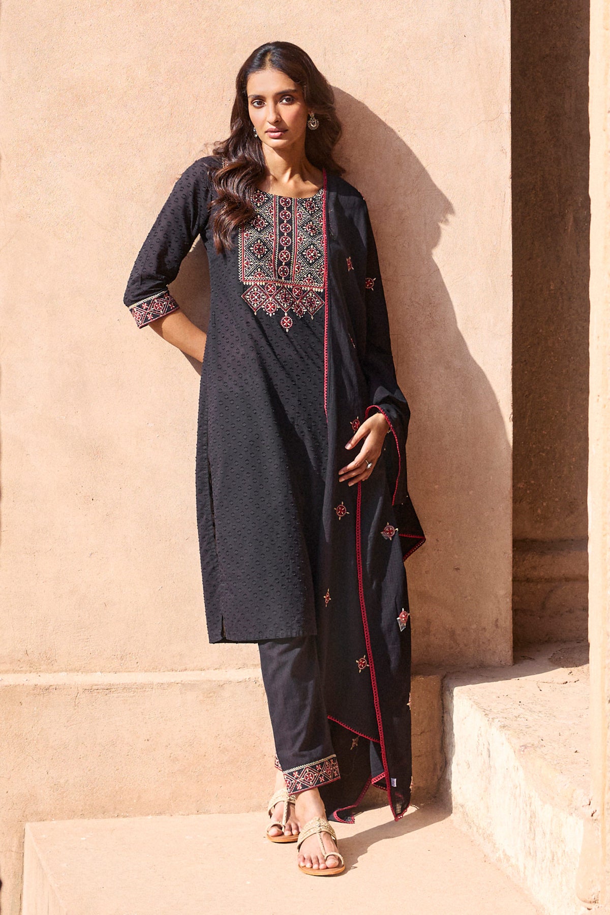 Mehraab Safiya Black Kurta