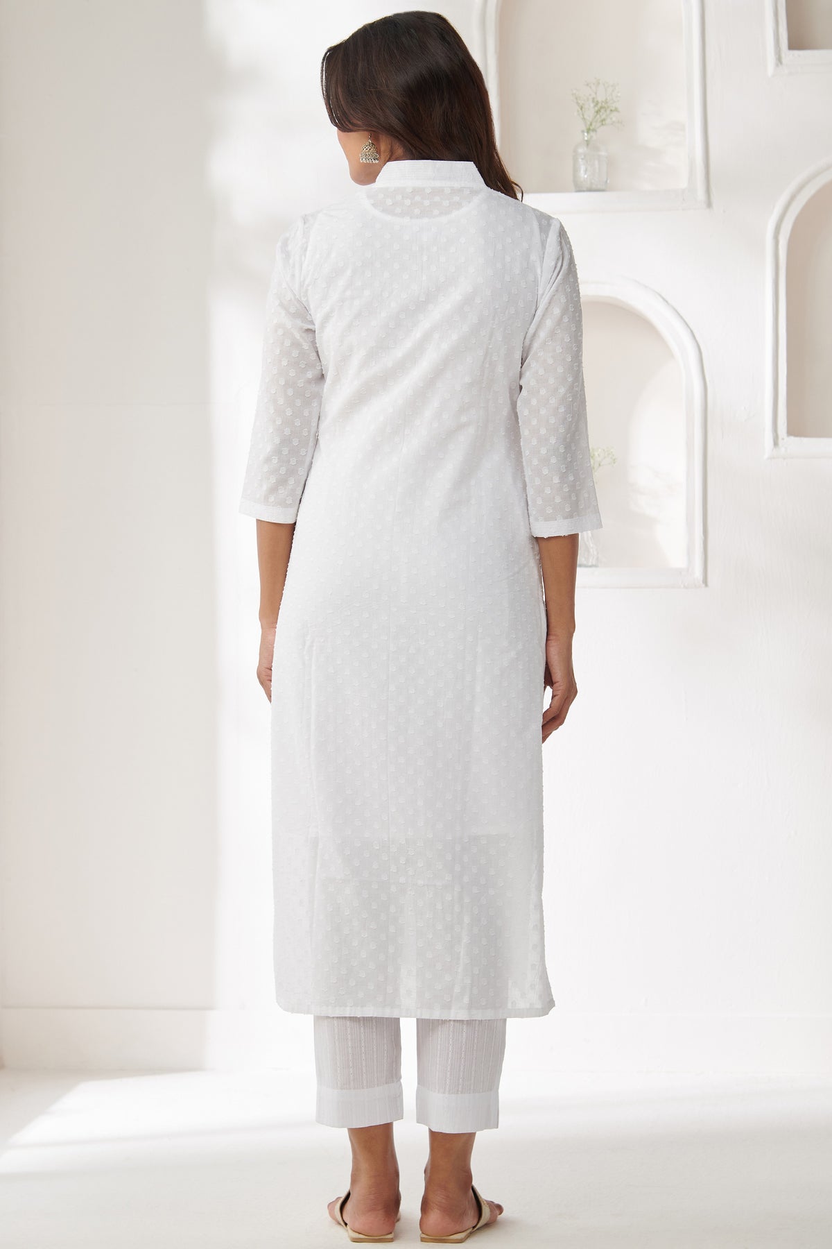 Roza Rehana White Kurta
