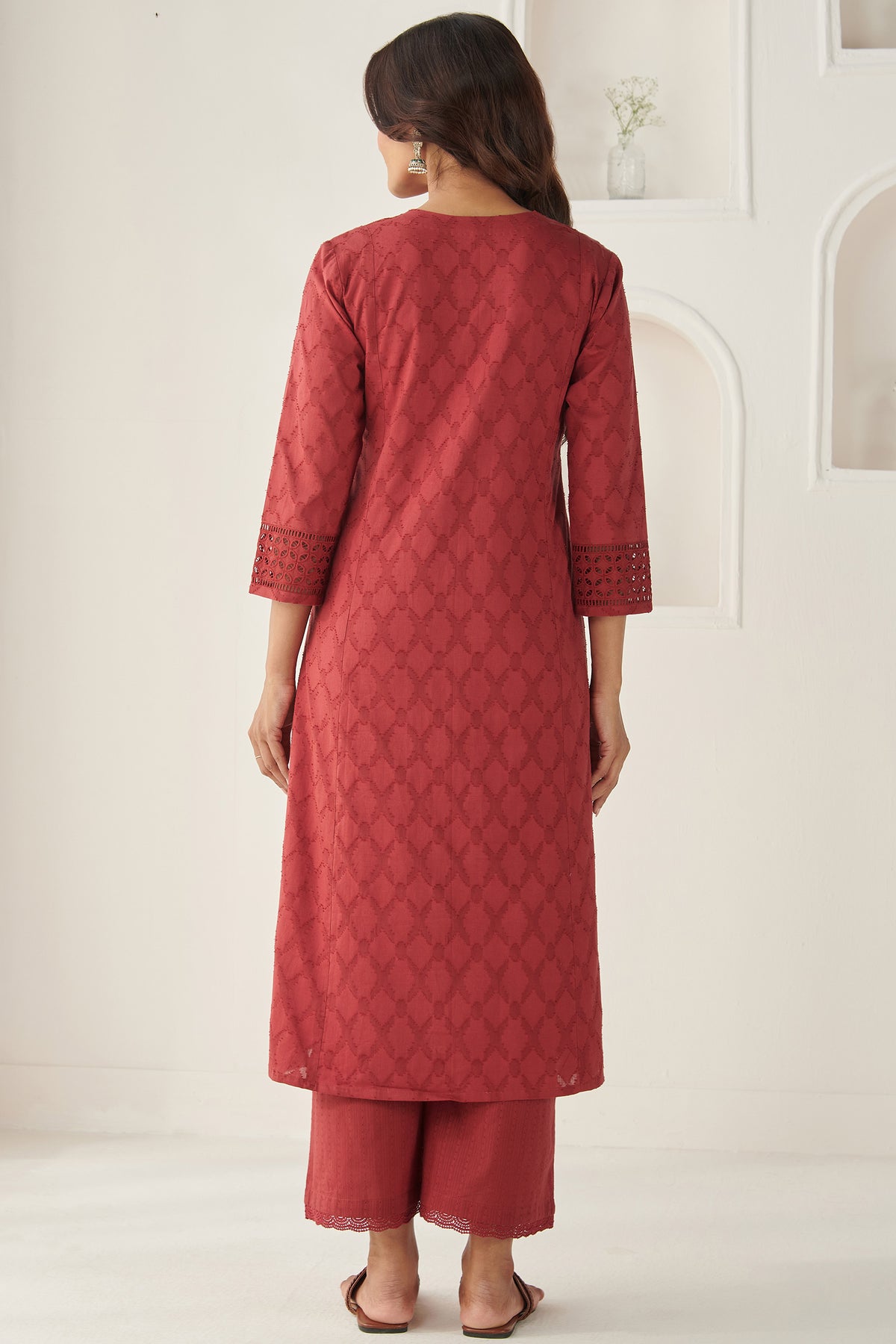 Roza Samrina Red Kurta