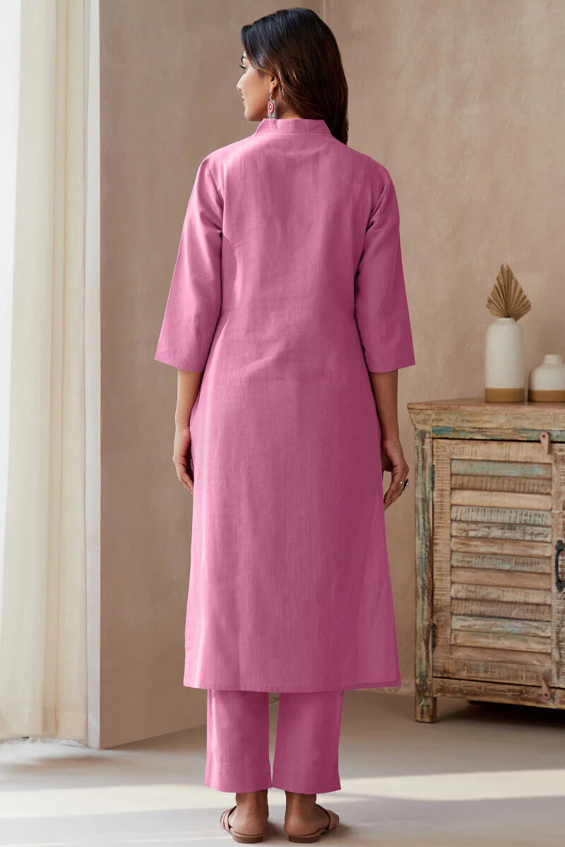Roza Seher Flamingo Pink Kurta