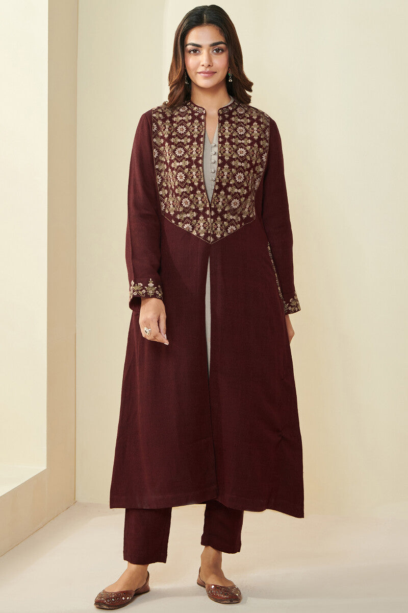 Naadirah Layla Faux Wool Handloom Jacket