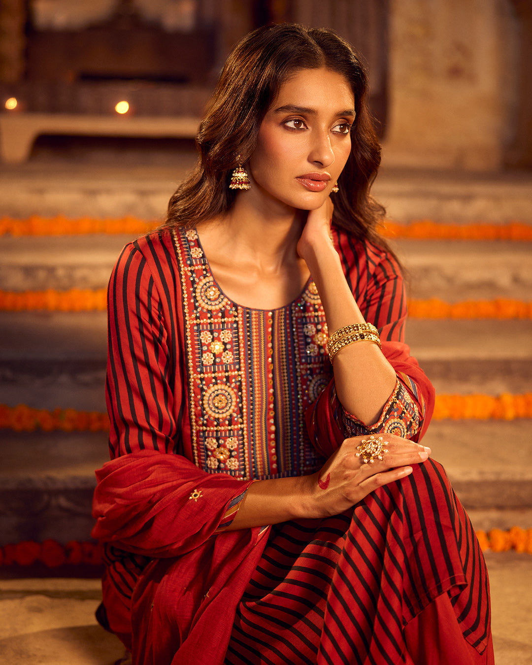 Roshanara Rahida Bagru Kurta