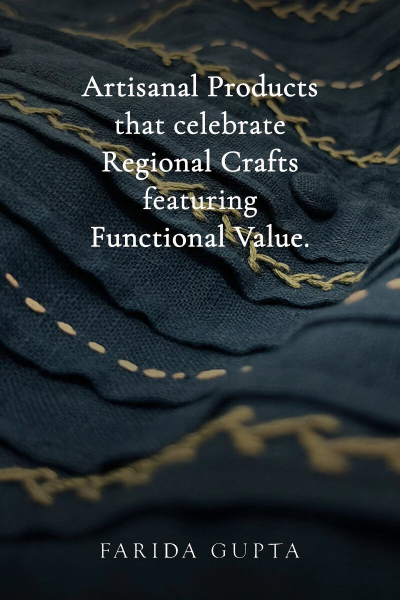 Surplus: Kashida Kiara Navy Blue Kurta