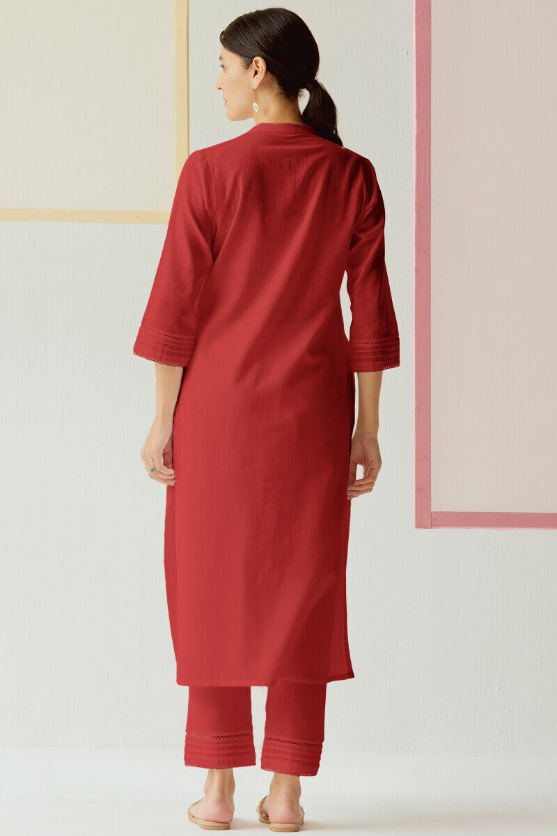 Roza Nida Red Kurta