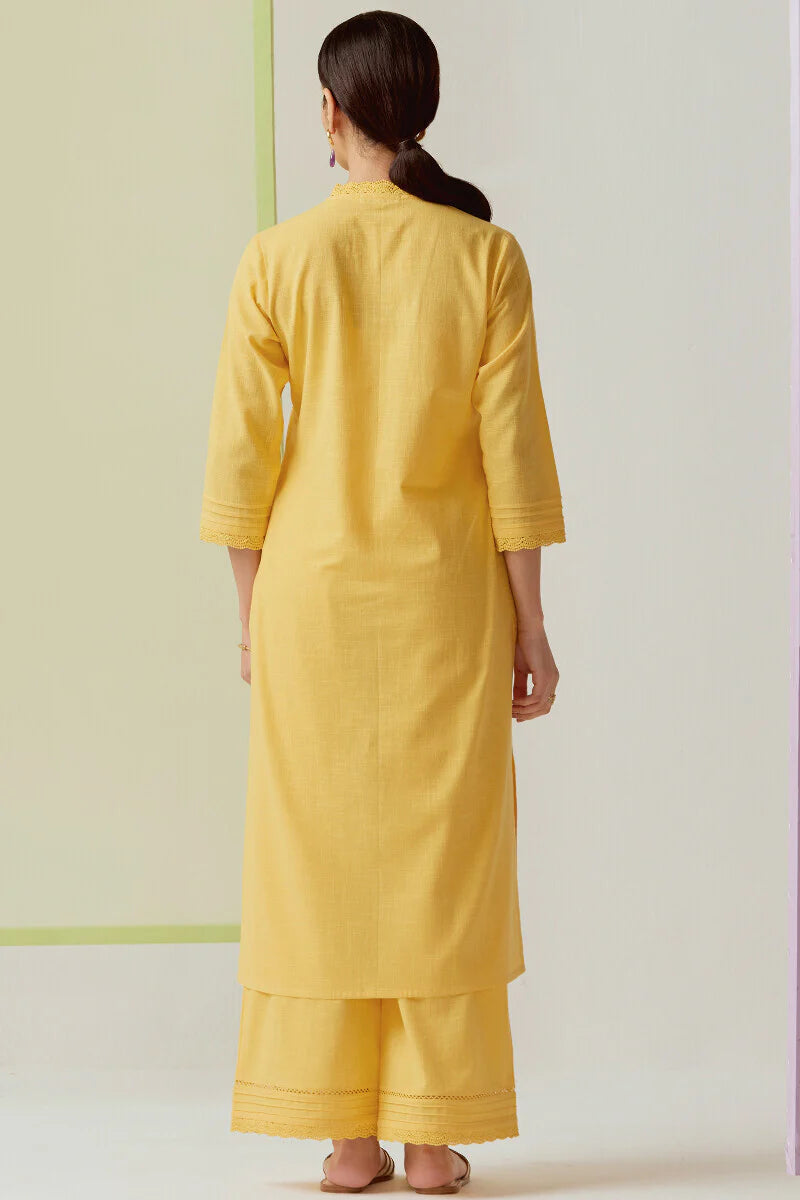 Surplus: Roza Sehreen Lemon Yellow Kurta