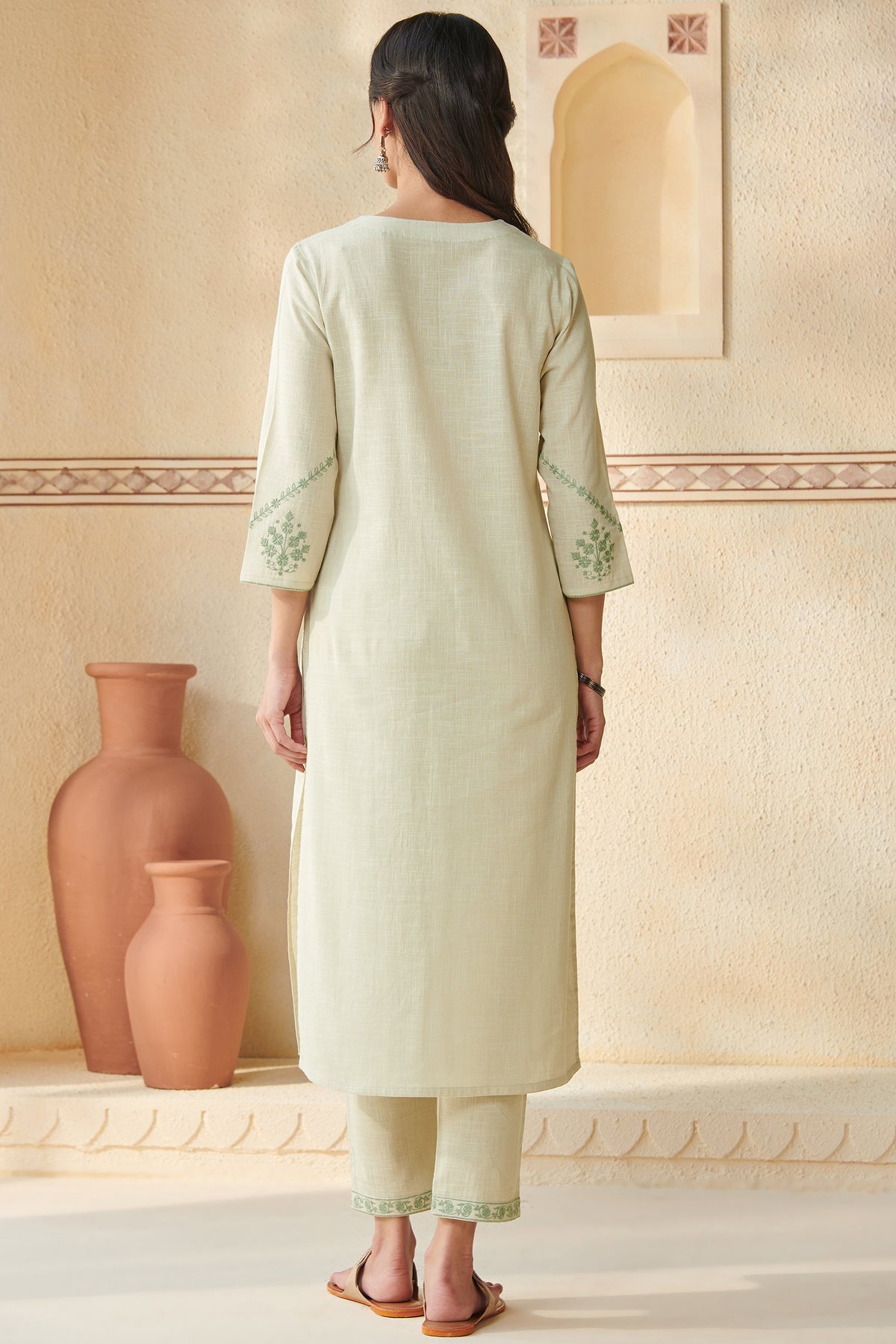 Mehraab Nargis Beige Kurta