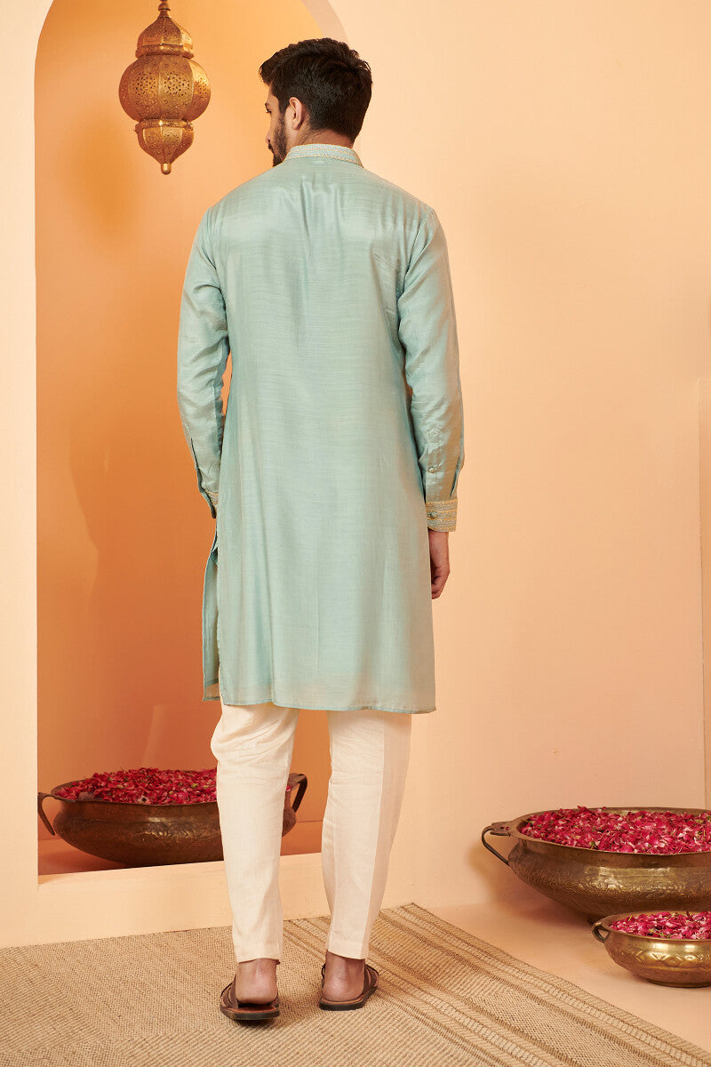 Shirin Rehan Sage Blue Modal Kurta