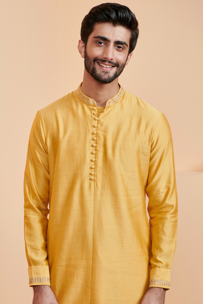Shirin Rehan Yellow Chanderi Kurta