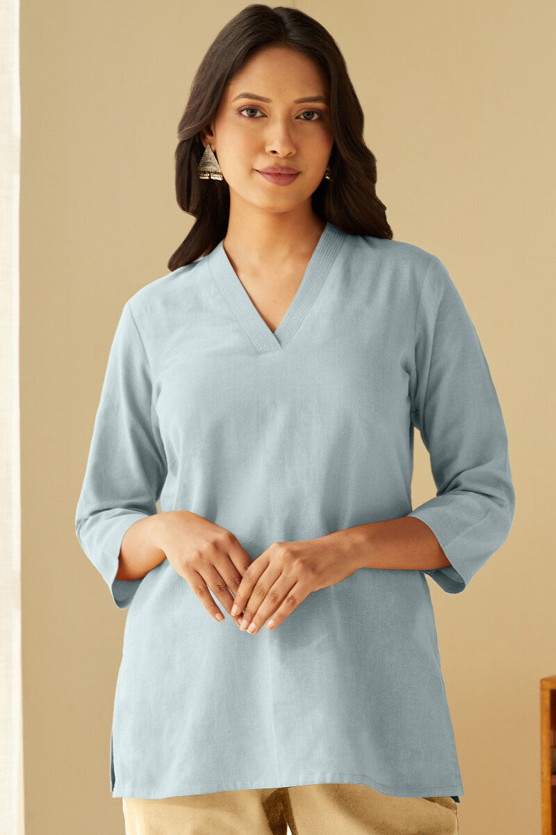 Roza Seher Sky Blue Top