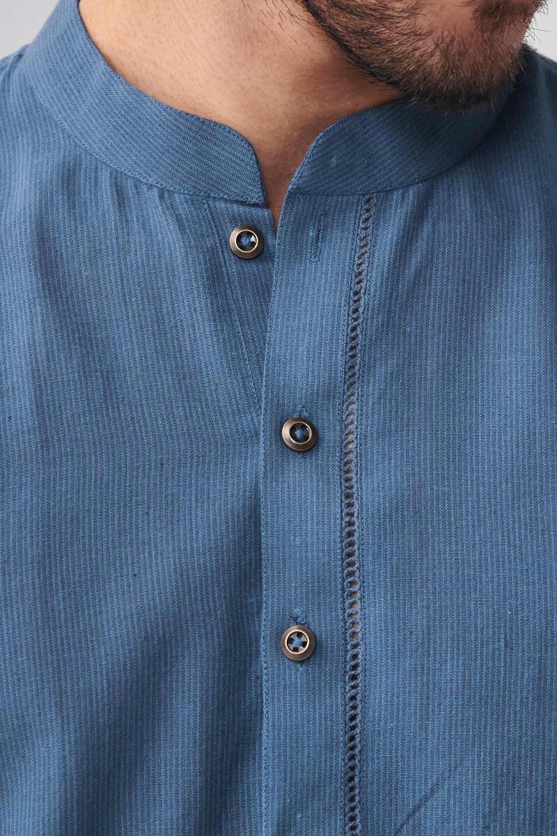 Zaid Blue Handloom Kurta