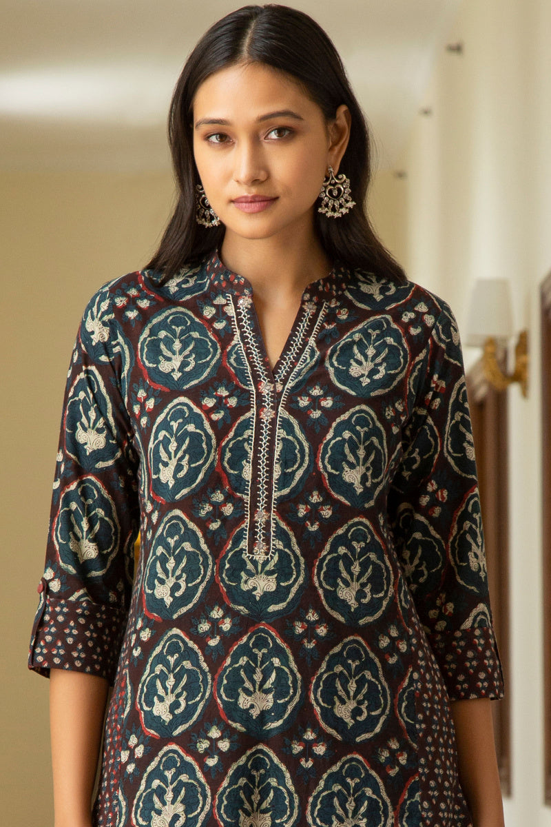 Sehra Gazal Bagru Kurta
