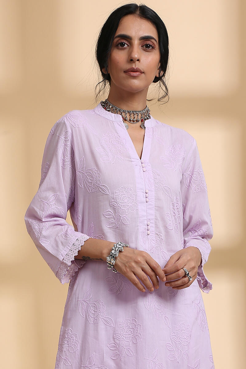 Falak Lavender Short Kurta