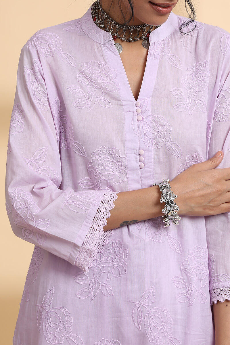 Falak Lavender Short Kurta