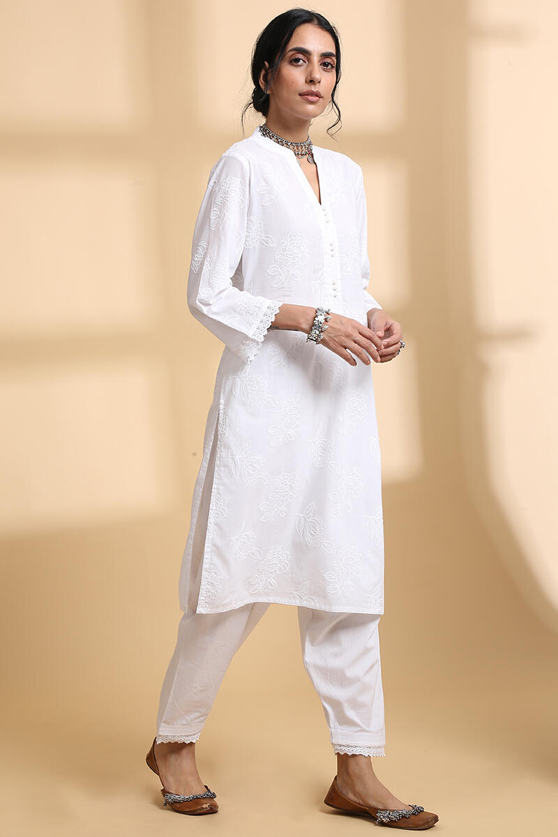 Falak White Lawn Cotton Salwar