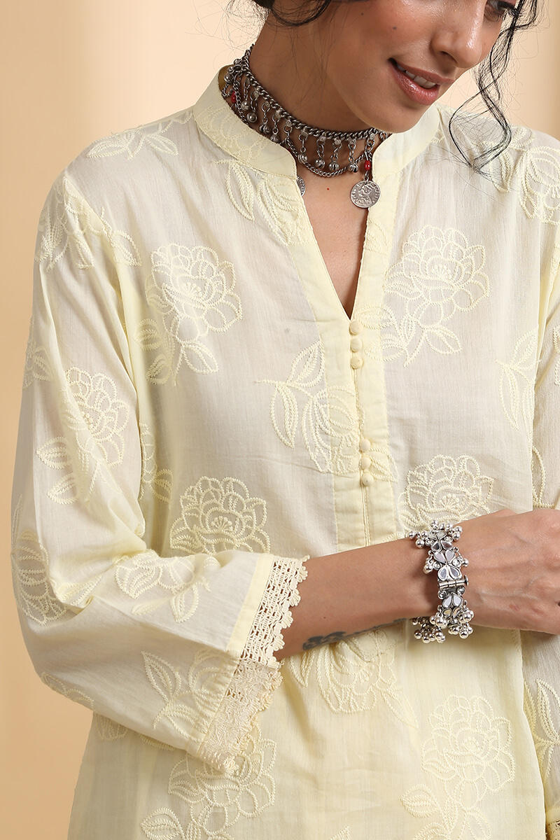 Falak Yellow Short Kurta