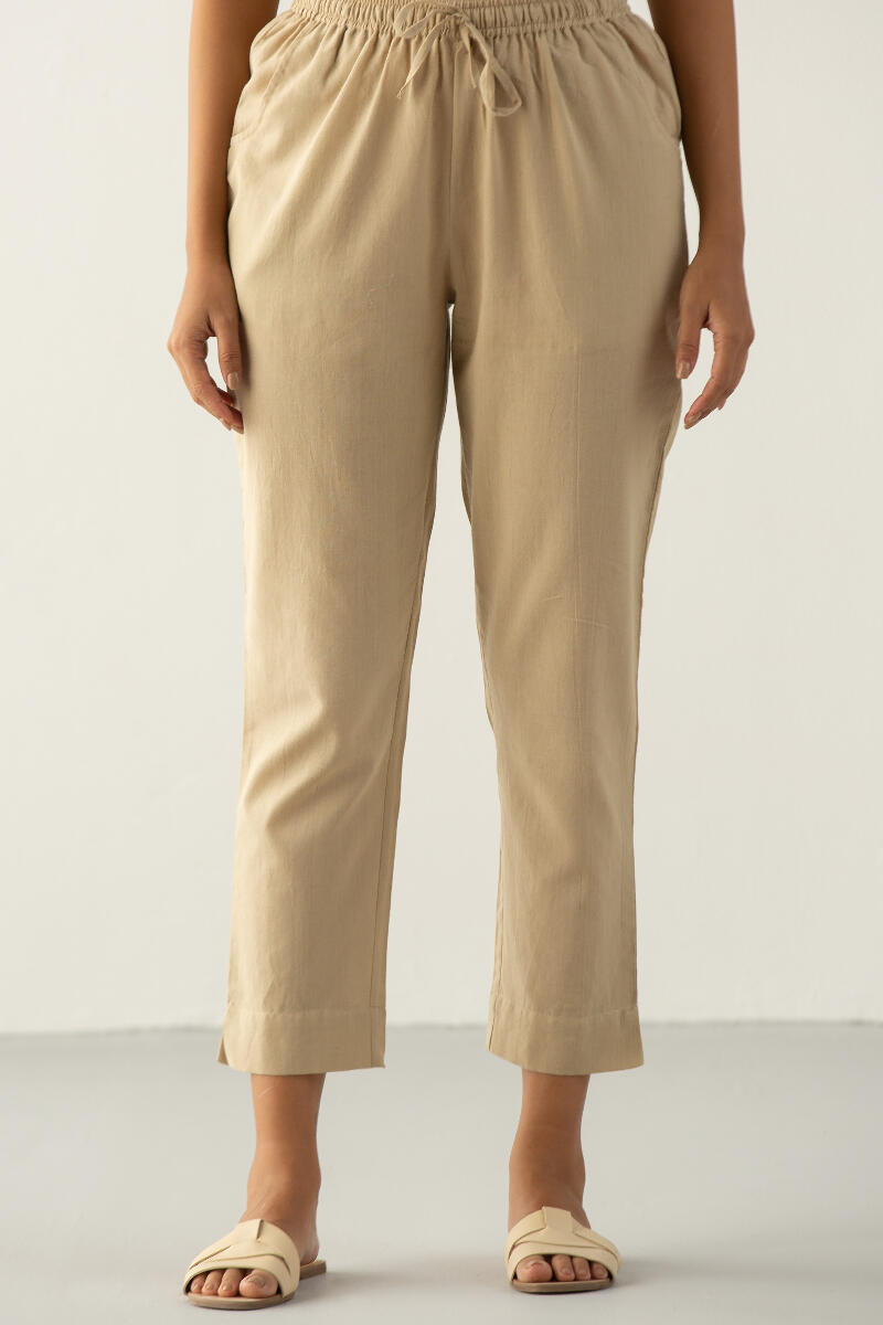 Kashida Beige Narrow Pants