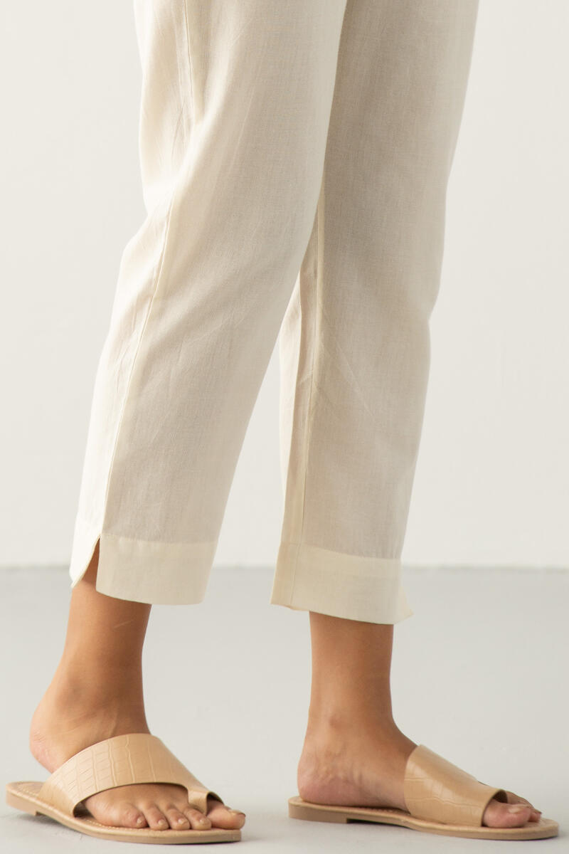 Kashida White Narrow Pants