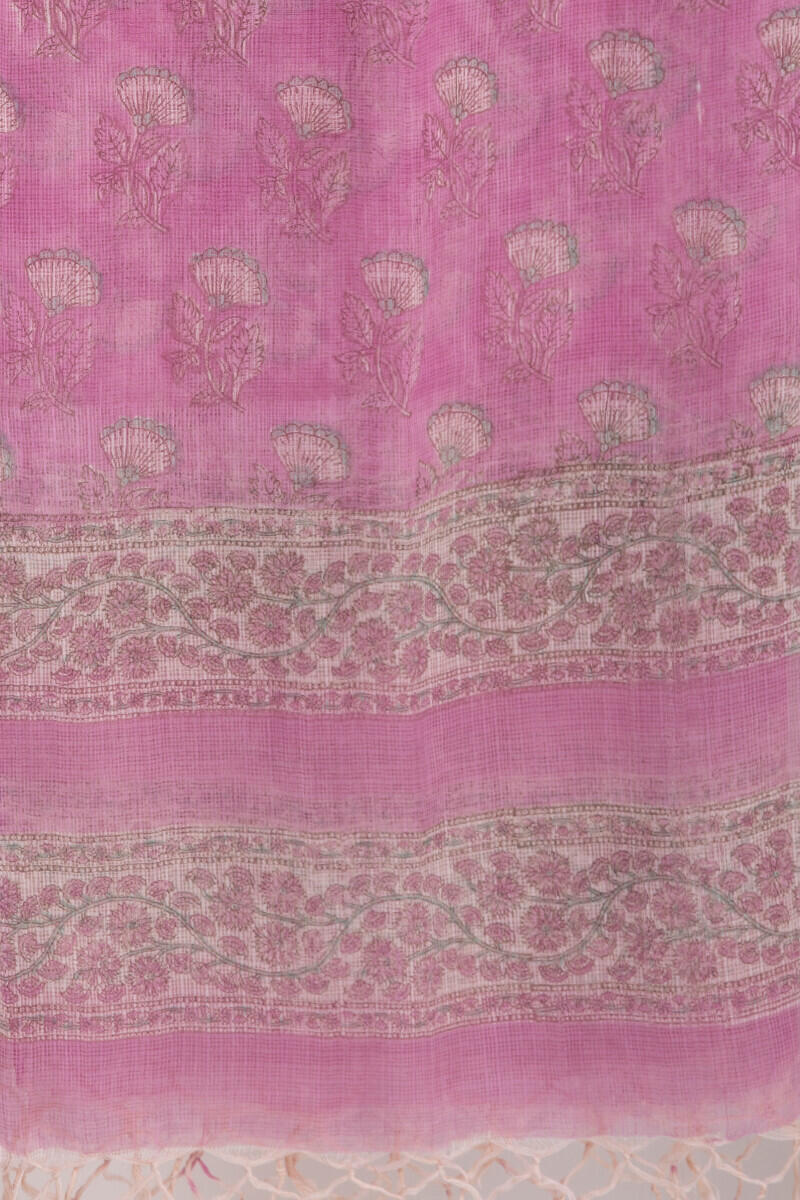 Roz Meher Nazeena Block Printed Kota Dupatta