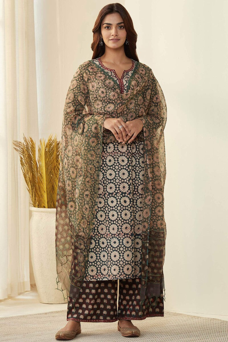 Sehra Mehreen Bagru Dupatta