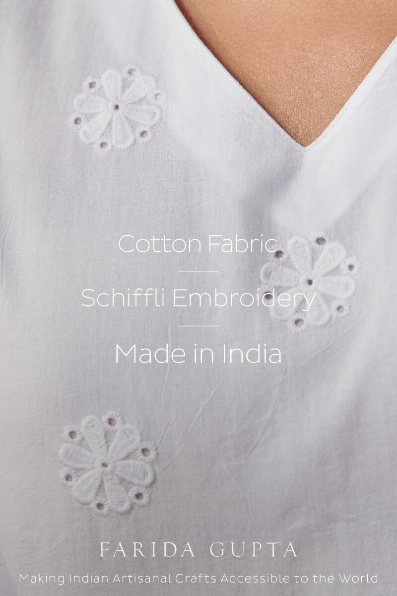 Raahat Maira White Schiffli Dress