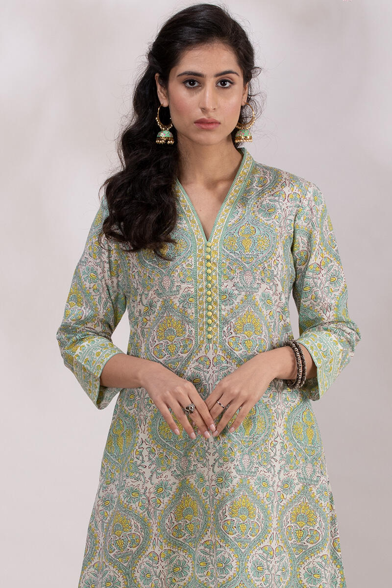 Roz Meher Jannat Block Printed Kurta