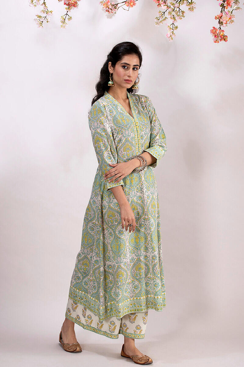 Roz Meher Jannat Block Printed Kurta