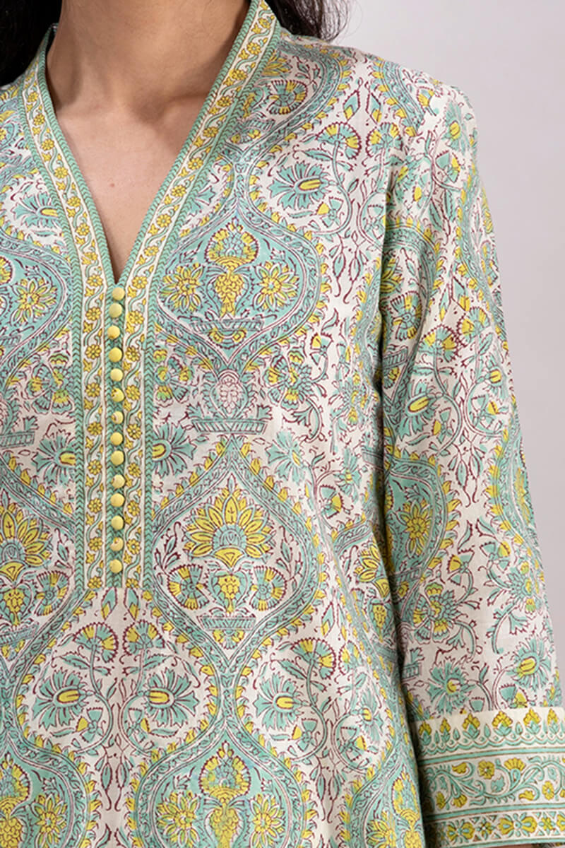 Roz Meher Jannat Block Printed Kurta