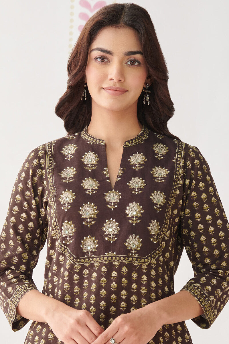 Sehra Mahi Bagru Kurta